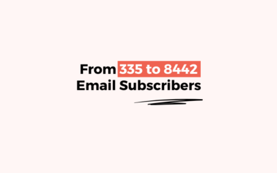 Growing a client’s email subscriber base from 335 to 8442 in 3 months